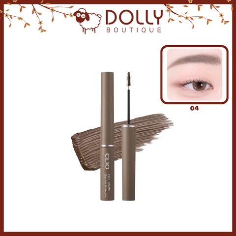 Mascara Lông Mày Clio Kill Brown Slim Ash Browcara 04 Ash Gray 3g