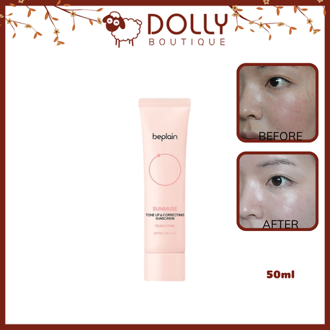 Kem chống nắng Beplain Sunmuse Tone Up & Correcting Sunscreen Peach Pink 50ml