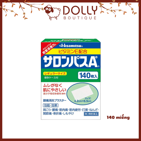 Cao Dán Salonpas Pain Relieving Patch - 140 Miếng.