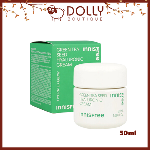 Kem Dưỡng Cấp Ẩm Chiết Xuất Trà Xanh Innisfree Green Tea Seed Hyaluronic Cream - 50ml