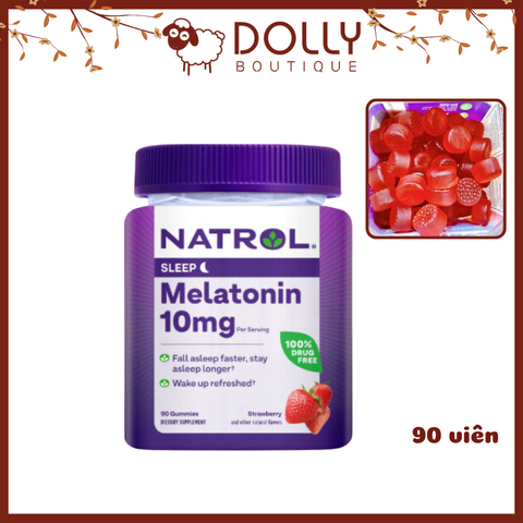 Kẹo Dẻo Giúp Ngủ Ngon Natrol Melatonin Sleep Gummies 10mg - 90 viên