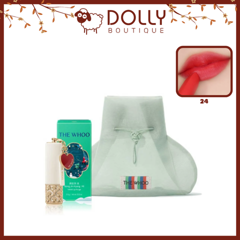 Son môi lì cao cấp Whoo Gongjinhyang Mi Luxury Lip Rouge 24 Red Orange ( Đỏ cam) – Phiên Bản Noel 2025 3.5g