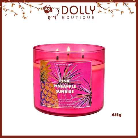 Nến Thơm 3 Bấc Bath And Body Works Pink Pineapple Sunrise 3-Wick Candle 411g