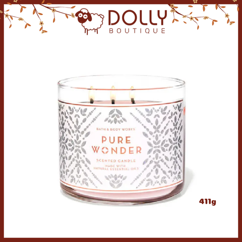 Nến Thơm 3 Bấc Bath & Body Works Pure Wonder 3-Wick Candle 411g