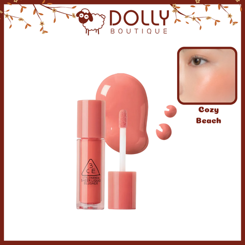 Má Hồng Dạng Kem Bền Màu Lâu Trôi 3CE Sheer Liquid Blusher Cozy