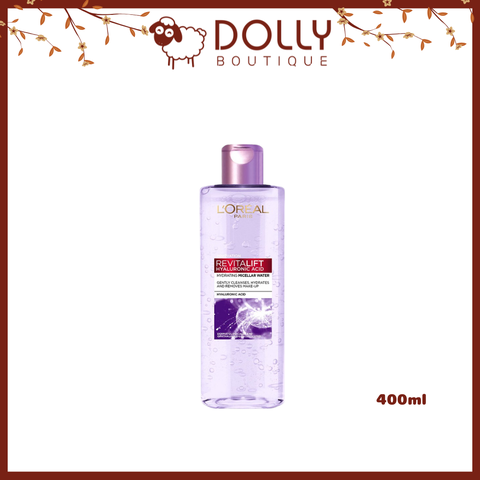 Nước Tẩy Trang L'Oreal Revitalift Hyaluronic Acid Hydrating Micellar Water ( Làm Sạch Và Dưỡng Ẩm ) - 400ml