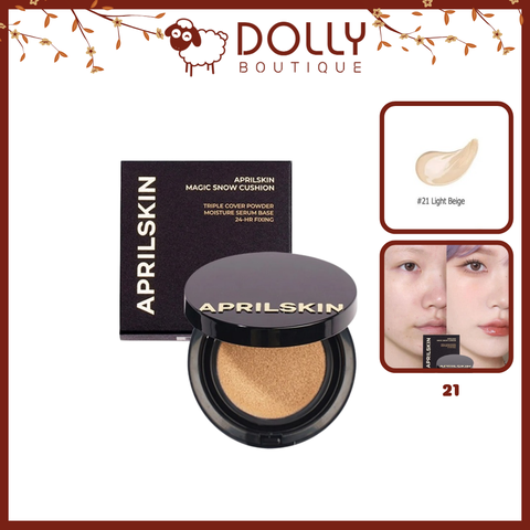 Phấn Nước Aprilskin Magic Snow Cushion 21 Light Beige 15g