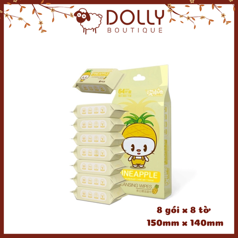 Khăn Ướt Super Mini Baby Wipes Tiện Lợi Dễ Thương Pine Apple