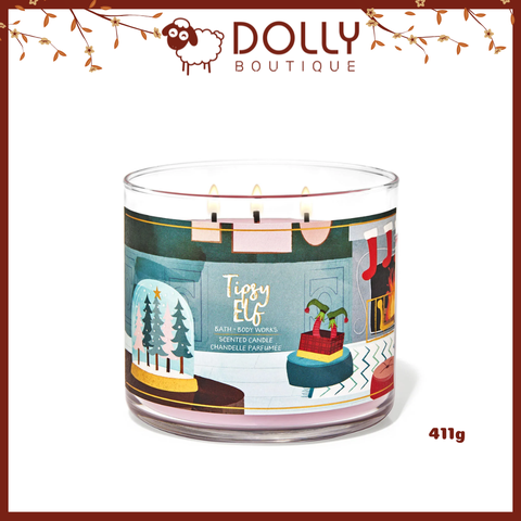 Nến Thơm 3 Bấc Bath & Body Works Tipsy Elf 3-Wick Candle 411g