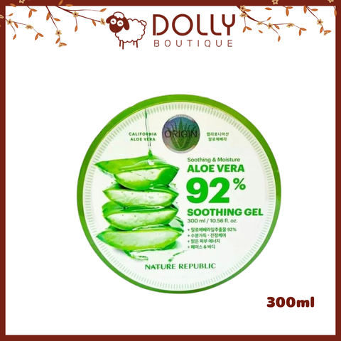 Gel Lô Hội Đa Năng Nature Republic Soothing & Moisture Aloe Vera 92% Soothing Gel 300ml
