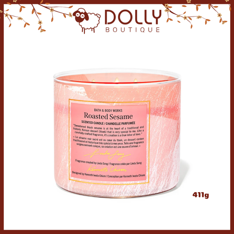 Nến Thơm 3 Bấc Bath & Body Works Roasted Sesame 3-Wick Candle 411g