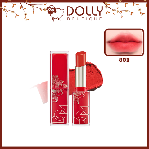 Son Lì B.O.M My Lipstick 802 My Cherry Red Đỏ Cherry