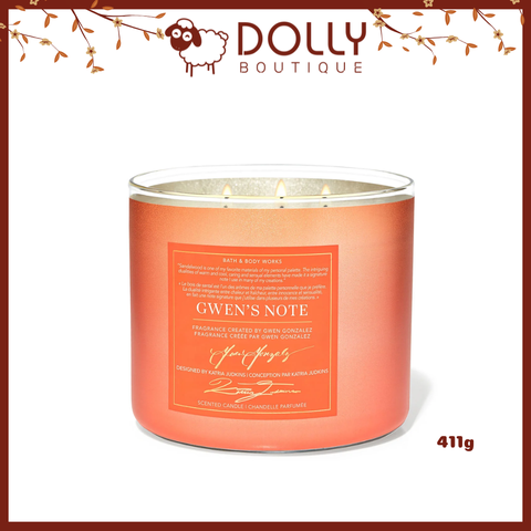 Nến Thơm 3 Bấc Bath & Body Works Gwen's Note 3-Wick Candle 411g