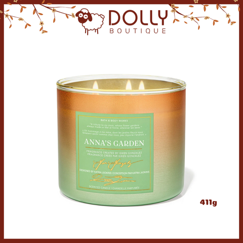 Nến Thơm 3 Bấc Bath & Body Works Anna's Garden 3-Wick Candle 411g