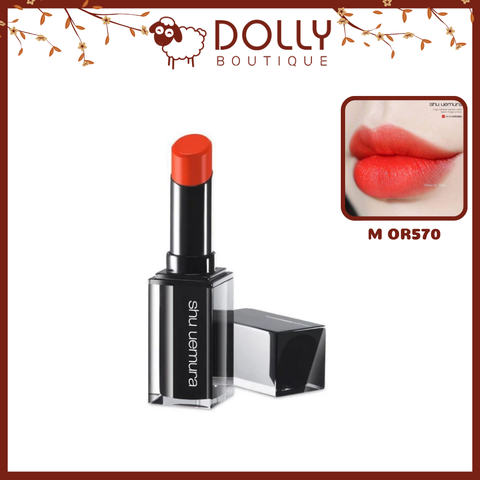 Son Thỏi Lì Shu Uemura Matte OR570 Màu Đỏ Cam 3g