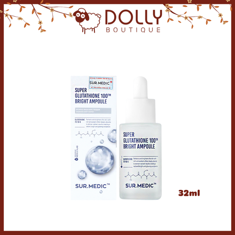 Tinh Chất Dưỡng Sáng Sur.Medic Super Glutathione 100 Bright Ampoule 32ml