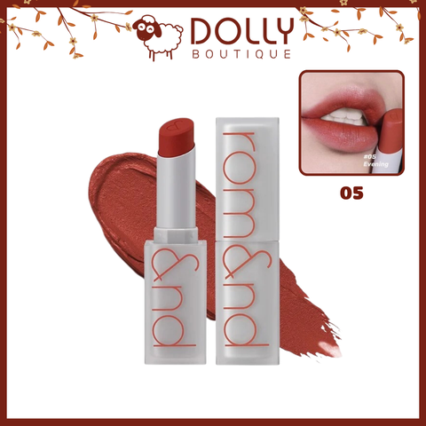 Son Thỏi Lì Romand Zero Matte Lipstick #05 Evening ( Màu Đỏ Cam Đất ) - 3g