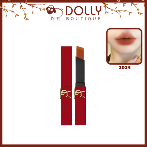 Son Thỏi Lì YSL  Rouge Pur Couture The Slim 2024 Fiery Vermillion - Limited Vỏ Đỏ 2.2g