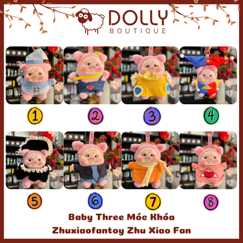 Gấu Bông Baby Three Zhuxiaofantoy Zhu Xiao Fan First Generation ( Phiên Bản Heo) Móc Khóa