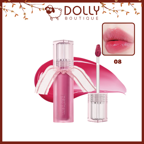 Son Tint Bóng Peripera Water Bare Tint #08 Pure Pink ( Hồng Nữ Tính) - 3.7g