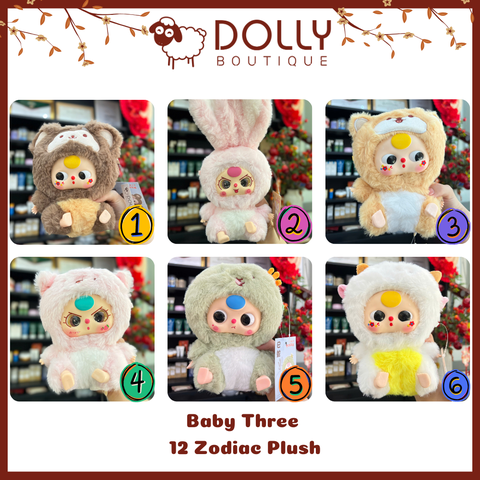 Gấu Bông Baby Three 12 Zodiac Plush Blind Box 12 Con Giáp [ Giao theo phân mục đã unbox]