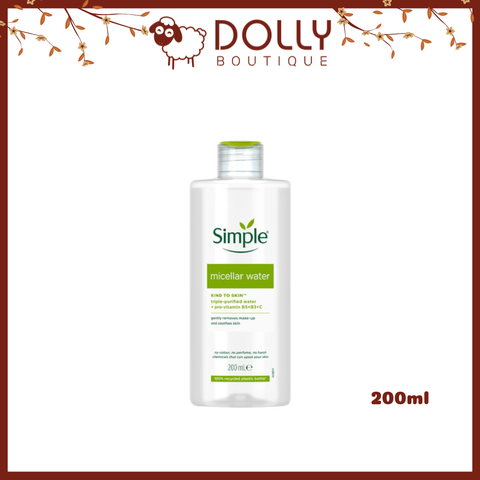 Nước Tẩy Trang Simple Kind To Skin Micellar Cleansing Water 200ml