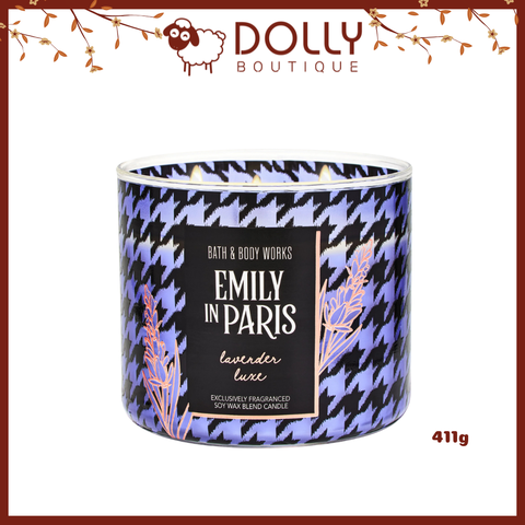 Nến Thơm 3 Bấc Bath & Body Works Emily In Paris Lavender Luxe  3-Wick Candle 411g