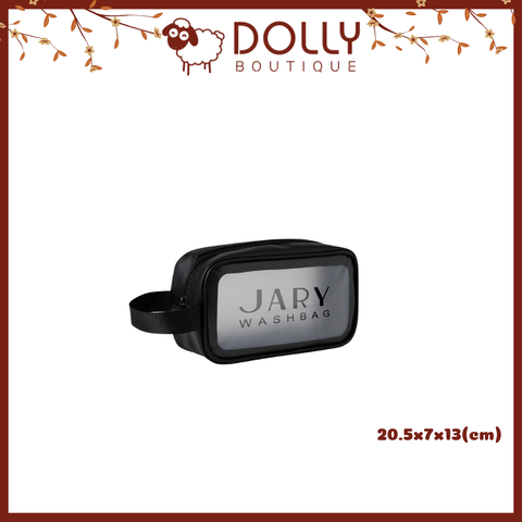 Túi đựng mỹ phẩm trong suốt JARY Wash Bag Size S Màu Đen
