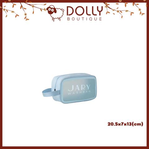 Túi đựng mỹ phẩm trong suốt JARY Wash Bag Size S Màu Xanh Biển