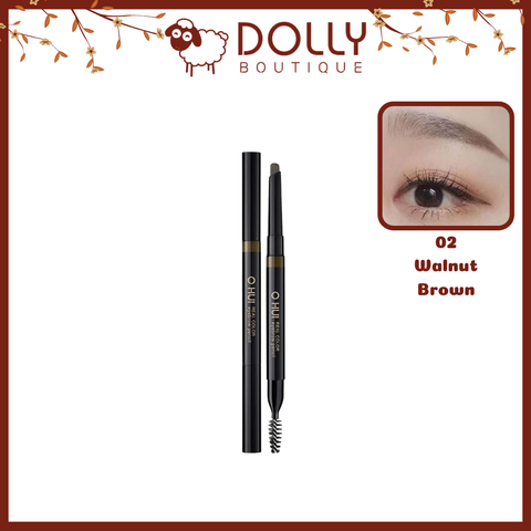 Chì Mày Ohui Real Color Eyebrow Pencil 02 Walnut Brown 5g