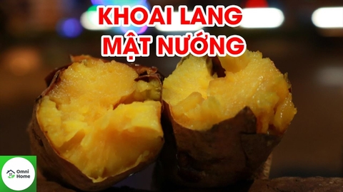 Khoai lang mật nướng bằng nồi chiên không dầu.