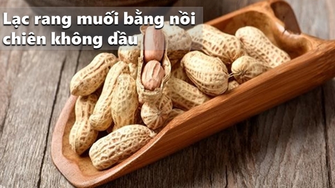 Cách làm lạc rang muối bằng nồi chiên không dầu đơn giản nhất.