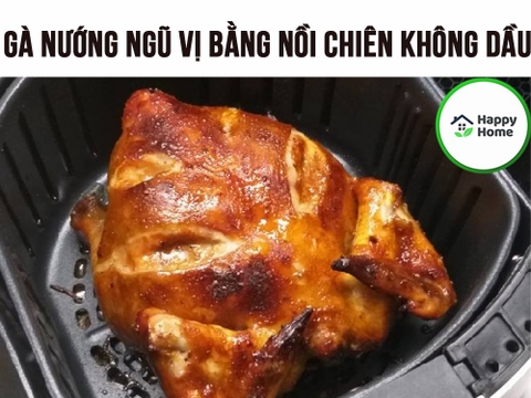 Gà nướng ngũ vị bằng nồi chiên không dầu