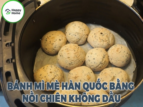 Cách Làm Bánh Mì Mè Hàn Quốc Bằng Nồi Chiên Không Dầu