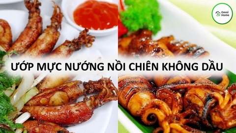 Ướp Mực Nướng Nồi Chiên Không Dầu