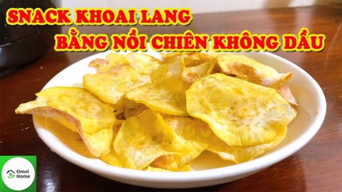 Làm khoai lang sấy bằng nồi chiên không dầu tại nhà