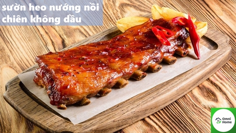 Hướng dẫn làm sườn heo nướng nồi chiên không dầu