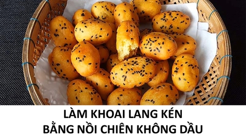 Cách Làm Khoai Lang Kén Bằng Nồi Chiên Không Dầu