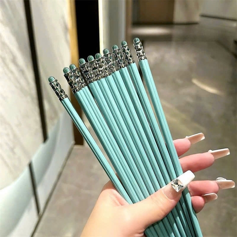Set 10 Đôi Đũa Hợp Kim Kháng Khuẩn KANGJUNWEISHI