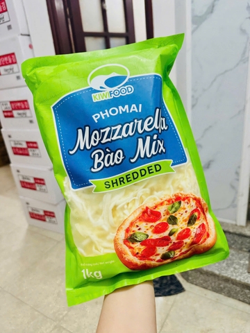 Phô Mai Mozzarella Bào Mix KIWIFOOD (Gói 1kg)
