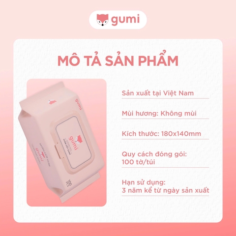 Khăn ướt GUMI 100 tờ