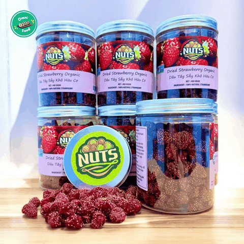 Dâu Tây Sấy Khô Nust Organic Hộp 400g- Giữ Trọn Hương Vị & Dinh Dưỡng
