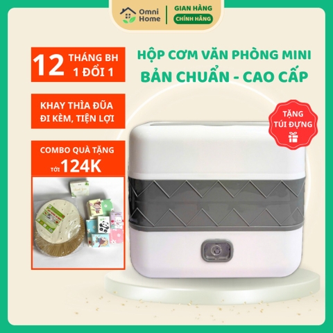Hộp Cơm Cắm Điện Văn Phòng BuCook - 2 tầng 4 ngăn, cắm điện làm nóng, cao cấp, nhỏ gọn, chắc chắn