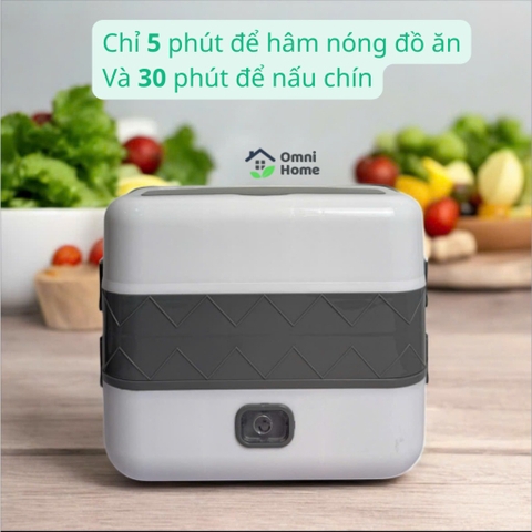 Hộp Cơm Cắm Điện Văn Phòng BuCook - 2 tầng 4 ngăn, cắm điện làm nóng, cao cấp, nhỏ gọn, chắc chắn