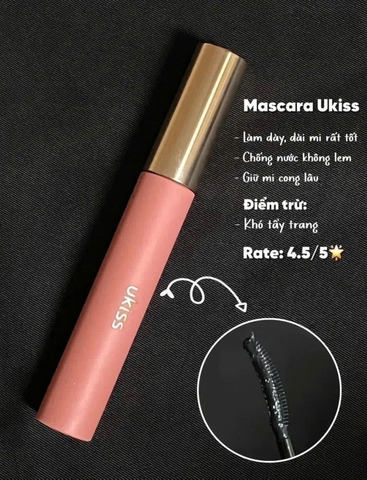 Mascara UKISS Giúp Định Hình Và Giữ Nếp Lâu