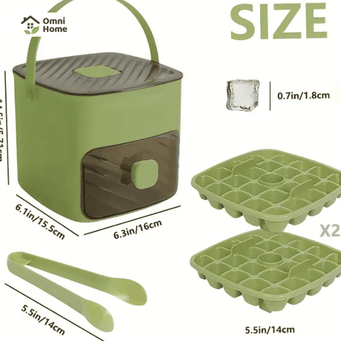 Máy Làm Đá Ngăn Kéo 48 Ô Có Khay & Hộp Đựng