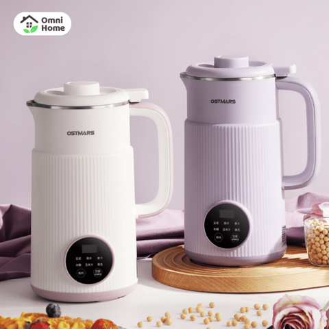 Máy Làm Sữa Hạt Mini Đa Năng OSTMARS, 7 Chế Độ Nấu, Màn Hình Thông Minh Công Suất 600W, 800ml