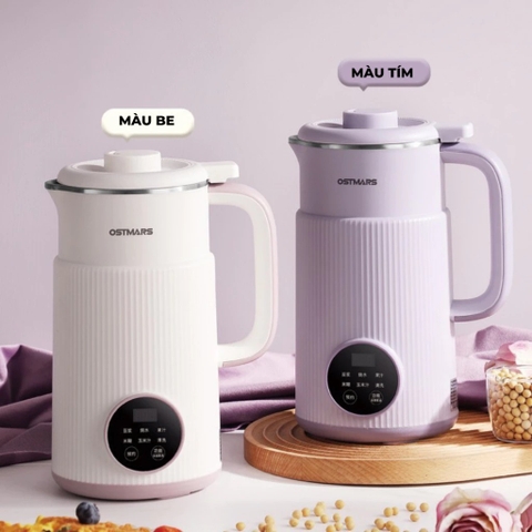 Máy Làm Sữa Hạt Mini Đa Năng OSTMARS, 7 Chế Độ Nấu, Màn Hình Thông Minh Công Suất 600W, 800ml