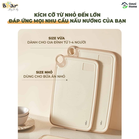 Thớt nhựa kháng khuẩn đa năng Bear CX-E0023