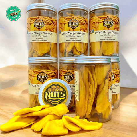 Xoài Khô Sấy NUTS Organic Hộp 500g- Dẻo Ngọt Tự Nhiên